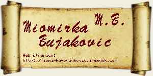 Miomirka Bujaković vizit kartica